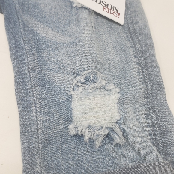 NWT HUDSON KIDS Blue roll crop jeans - Picture 6 of 7